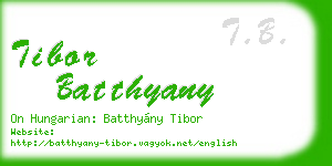 tibor batthyany business card